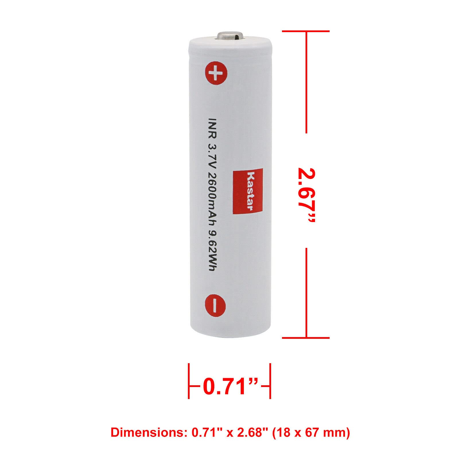 Amazon.com: Kastar 3-Pack 3.7V 2600mAh Rechargeable Battery